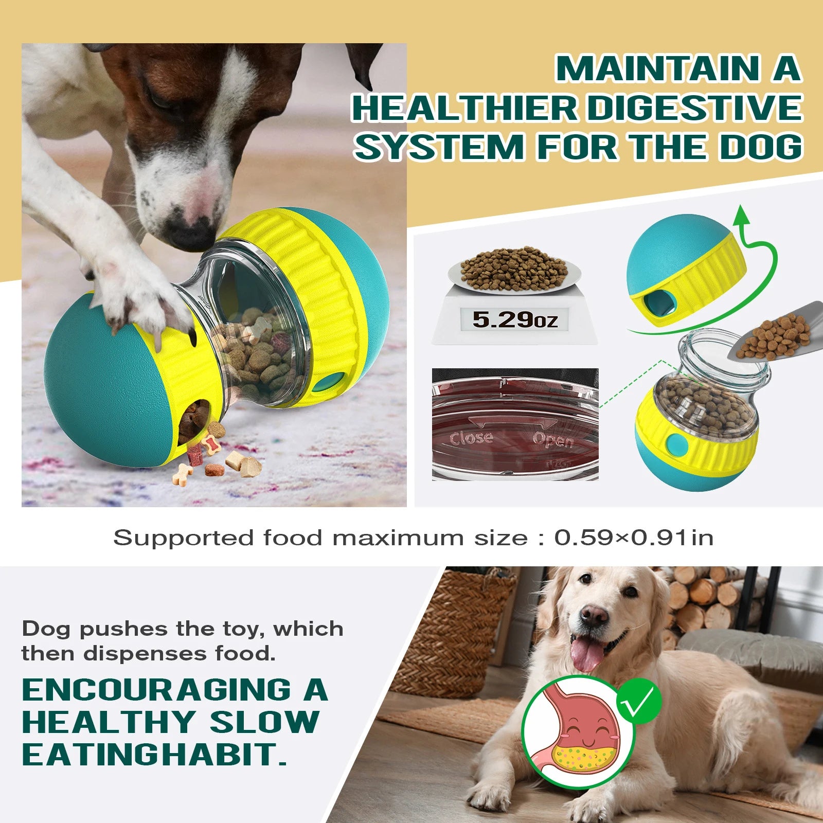 Dog Toy Dogs Leaky Food Interactive Toys Slowly Feeding Protects Stomach Improve IQ Toys for Small Medium Big Dogs Pet Supplies